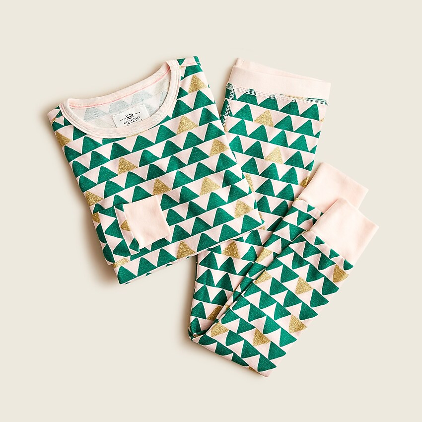 Girls' glittery printed pajama set | J. Crew US