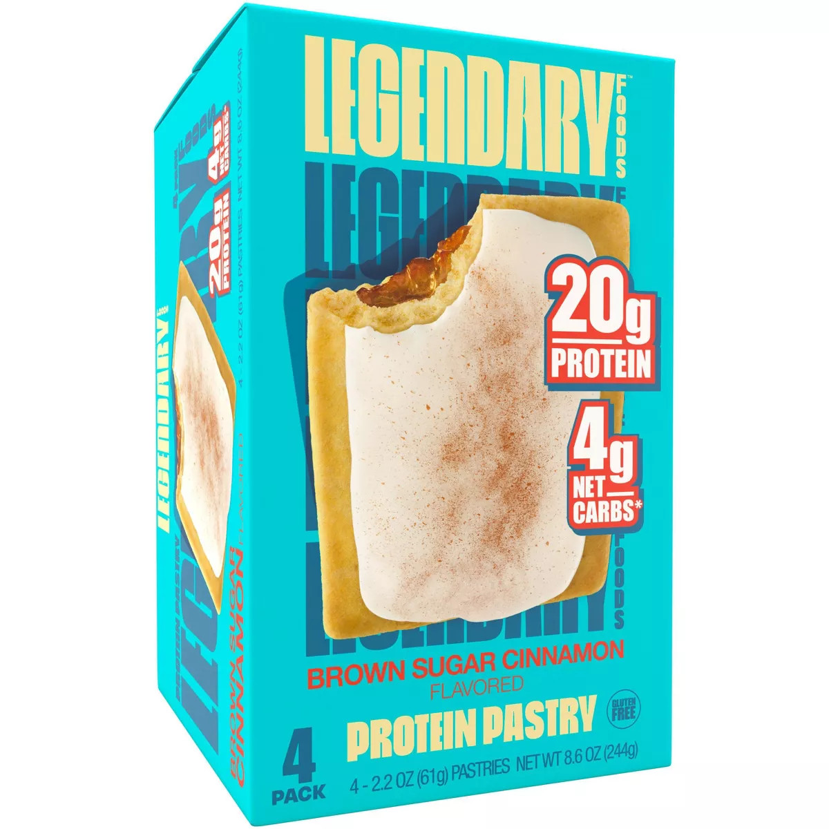 Legendary Foods Gluten Free and Keto Friendly Protein Pastry - Brown Sugar Cinnamon - 8.6oz/4ct | Target