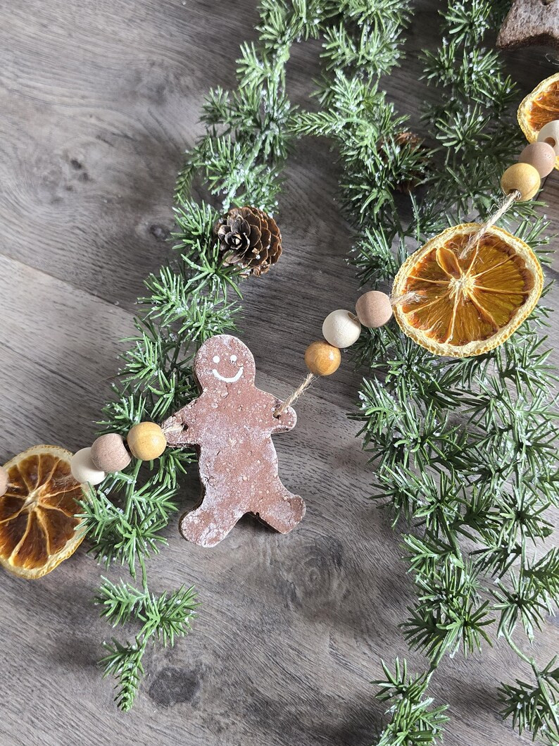 Gingerbread Christmas Garland: Dried Citrus & Cinnamon Scented Decor - Etsy | Etsy (US)
