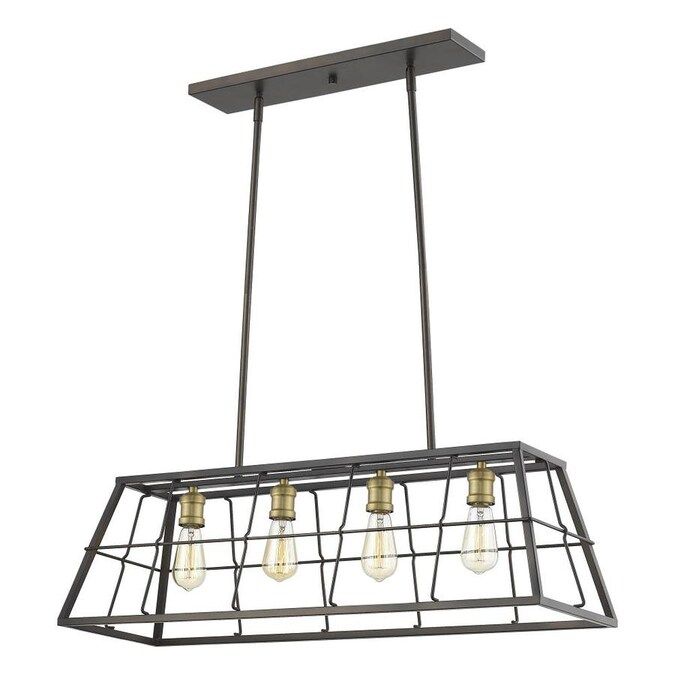 Acclaim Lighting Charley Oil-Rubbed Bronze Industrial Geometric Kitchen Island Light Lowes.com | Lowe's