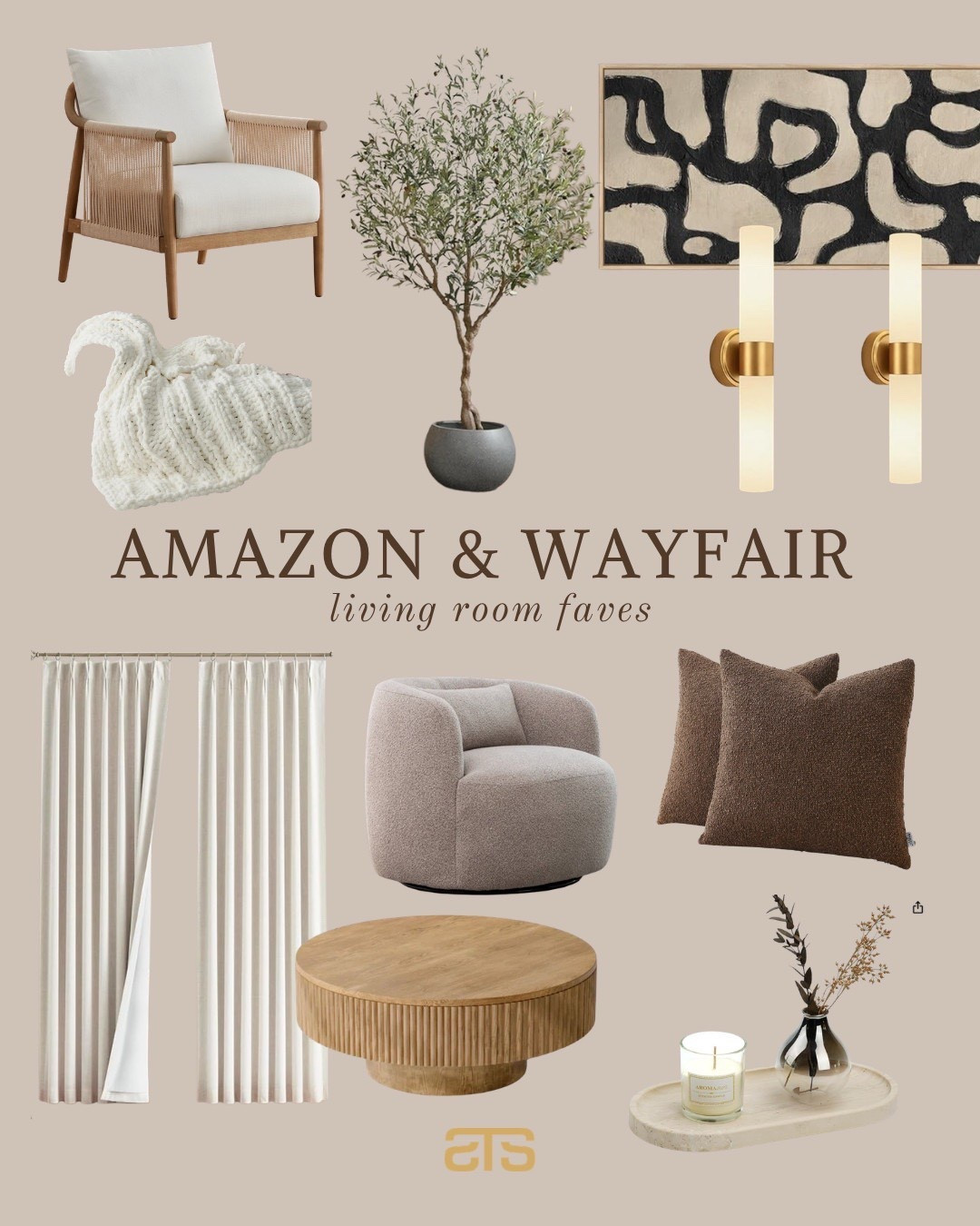 Living room faves I’m loving right now 🤍✨

A mix of Amazon + Wayfair finds that make your space feel cozy, elevated, and effortlessly put together 🙌 These plush textures and  timeless chic furniture accents truly transform a living room. 

 #amazonhomefinds #wayfairhome #livingroominspo #homedecor #cozyhome #neutralhome #interiordesign #homeinspo #ltkfindsunder100 #ltkstylefinds #summerthompsonstyles


#LTKHome #LTKU #LTKdayinmylife