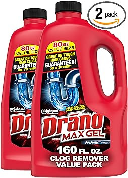 Drano Max Gel Drain Clog Remover and Cleaner for Shower or Sink Drains, Unclogs and Removes Hair,... | Amazon (US)