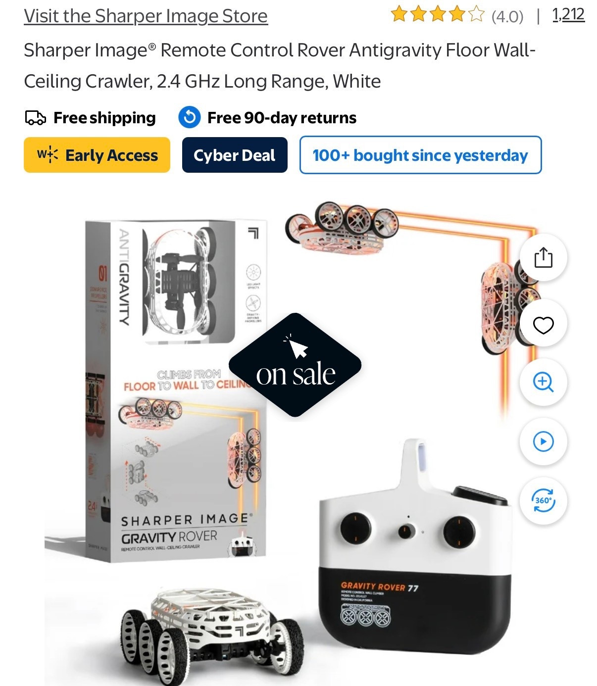 How fun would this be to gift to a little boy or tween boy? Sharper Image remote control gadget that can roll on walls and ceilings!! From Walmart for cyber Monday! 

#LTKCyberWeek #LTKHoliday #LTKKids