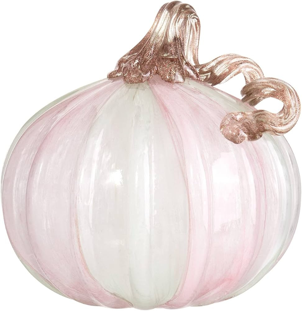 Diamond Star Hand-Blown Glass Pumpkin (White, H 5.5" X D 6.5") | Amazon (US)