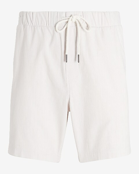 Striped Stretch Elastic Waist Shorts | Express