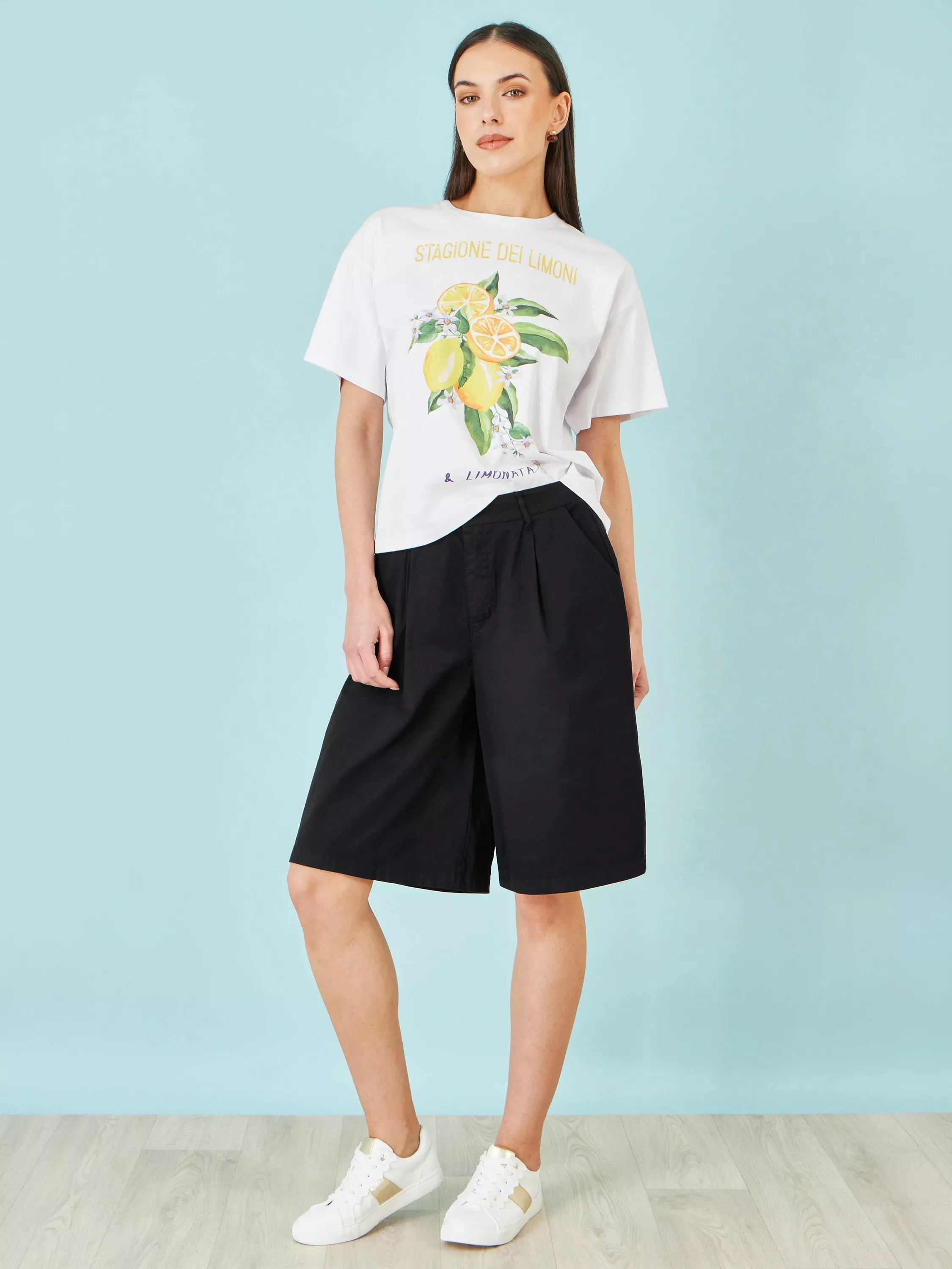 Knee Length Bermuda Shorts, Black | John Lewis (UK)