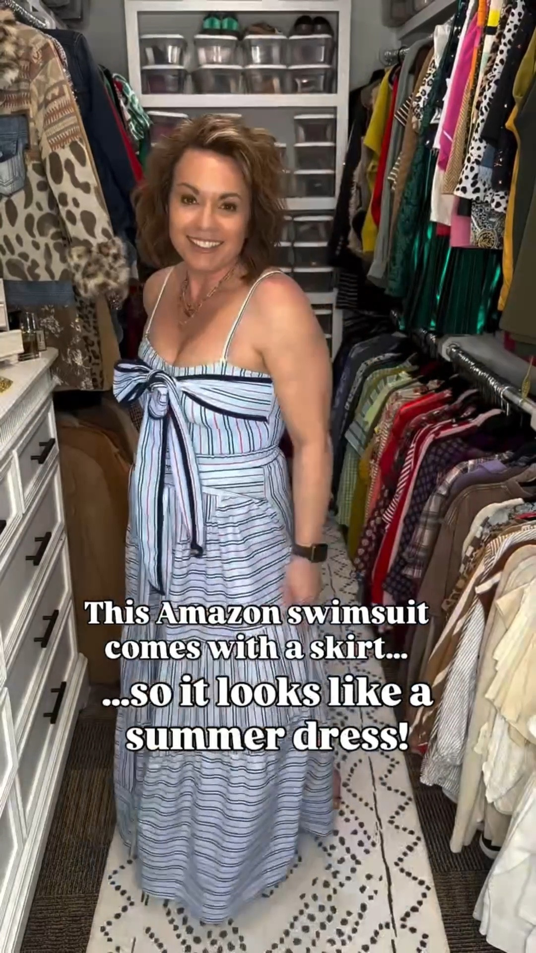 POV: You found a swimsuit that doubles as a cute summer dress ☀️

This striped Flaxmaker swim set from Amazon is such a fun surprise. It looks like a breezy summer maxi dress, but it’s actually a swimsuit with a matching cover-up skirt.

The bow detail and smocked waist make it really flattering, and the lightweight skirt makes it easy to go from poolside to lunch without changing.

This is the kind of piece I love packing for vacation — one outfit that does it all.

Would you wear the blue stripe or the orange eyelet? I’m sharing both today!

Comment LINK and I’ll send it to you.

Amazon swimwear
Amazon swim set
Flaxmaker swimsuit
two piece swim set with skirt
Amazon swim cover up set
swimsuit that looks like a dress
vacation swimwear
resort wear outfit
poolside outfit
summer vacation outfit
Amazon fashion find