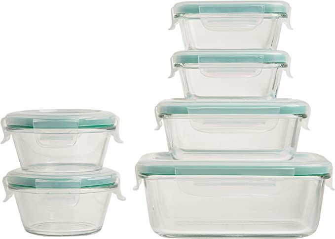 OXO Good Grips Smart Seal Container 12 Piece Glass Container Set,Clear | Amazon (US)