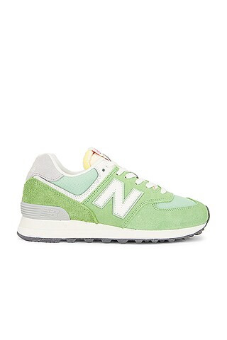 New Balance 574 Sneaker in Chive & Sea Salt | FWRD | FWRD 