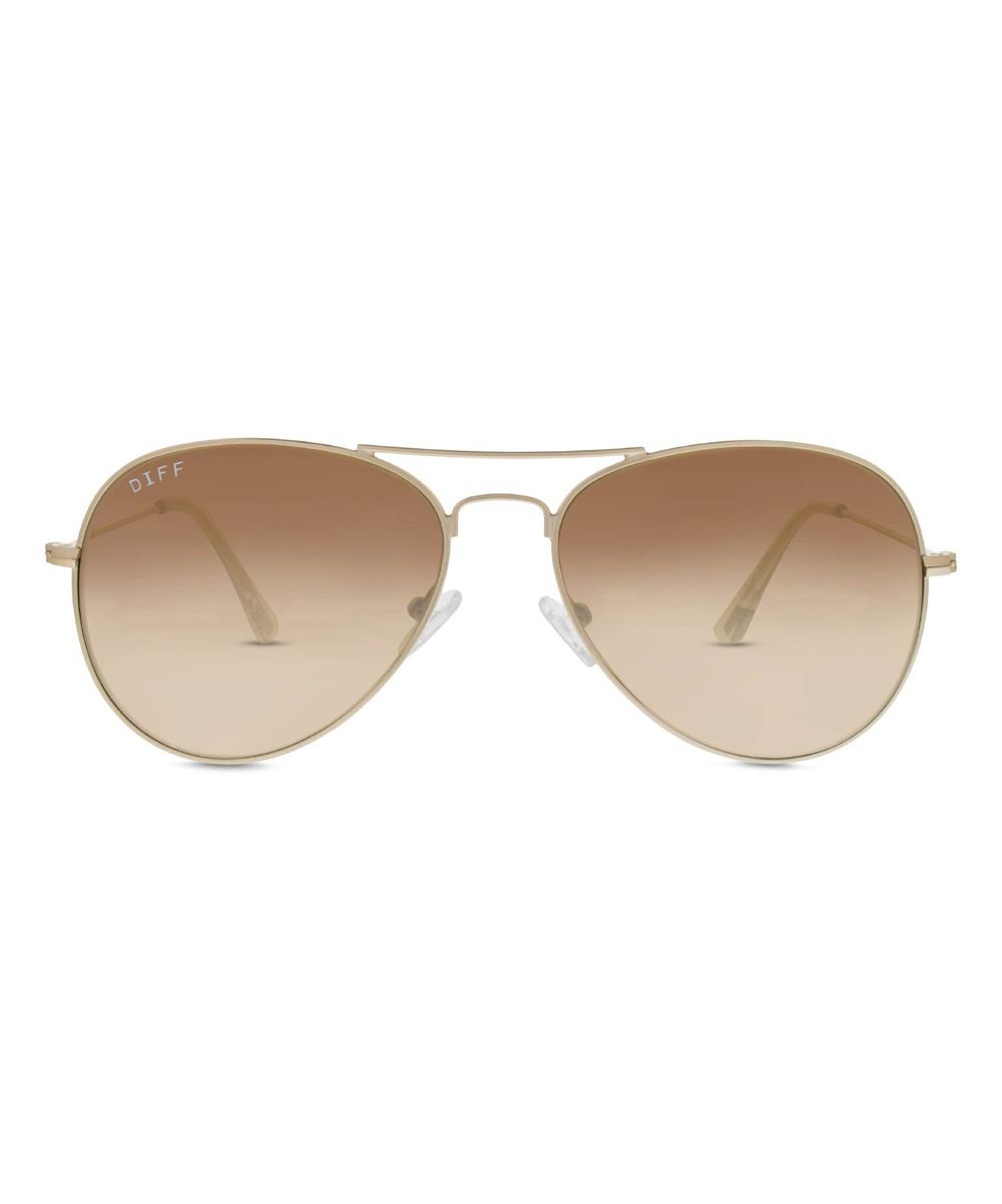 DIFF Eyewear Sunglasses MATTE - Matte Gold Cruz Aviator Sunglasses | Zulily