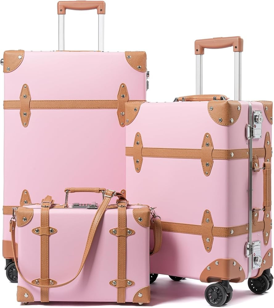 Large Capacity Vintage Luggage Set With TSA Lock, Luxury Vintage Style Maletas De Viaje, for Men ... | Amazon (US)