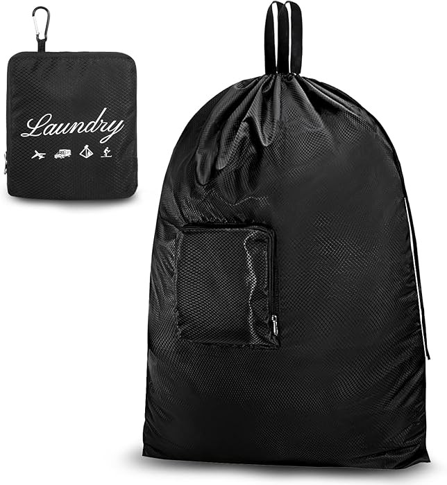 Travel Laundry Bag XL, Extra large Dirty Clothes Organizer【Upgraded】with Handles and Aluminum... | Amazon (US)