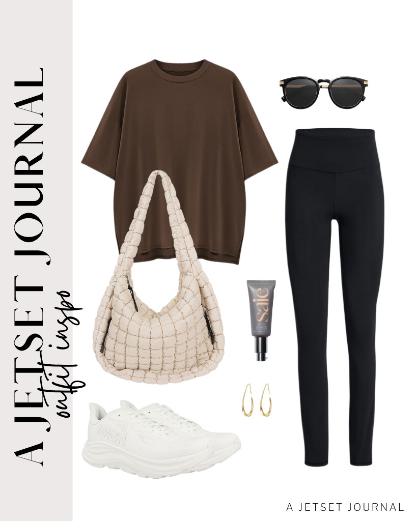 Pair this loose-fit crewneck shirt with buttery-soft leggings for your next look, then wear these Hoka Clifton 10 sneakers and retro sunnies. A quilted tote bag is perfect for this look, too!


#LTKSeasonal #LTKSaleAlert #LTKTravel 

 