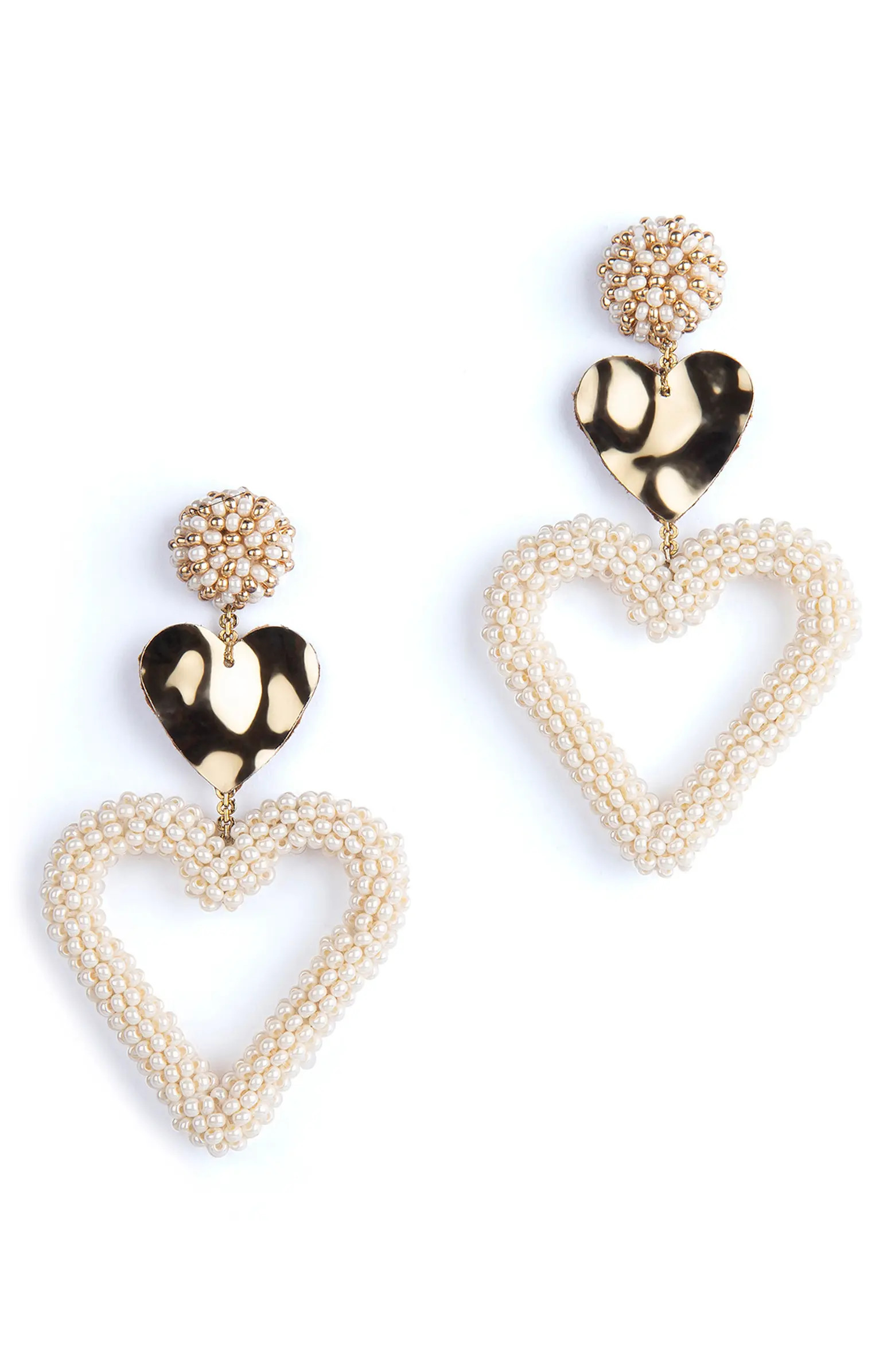 Deepa Gurnani Candi Heart Drop Earrings | Nordstrom | Nordstrom