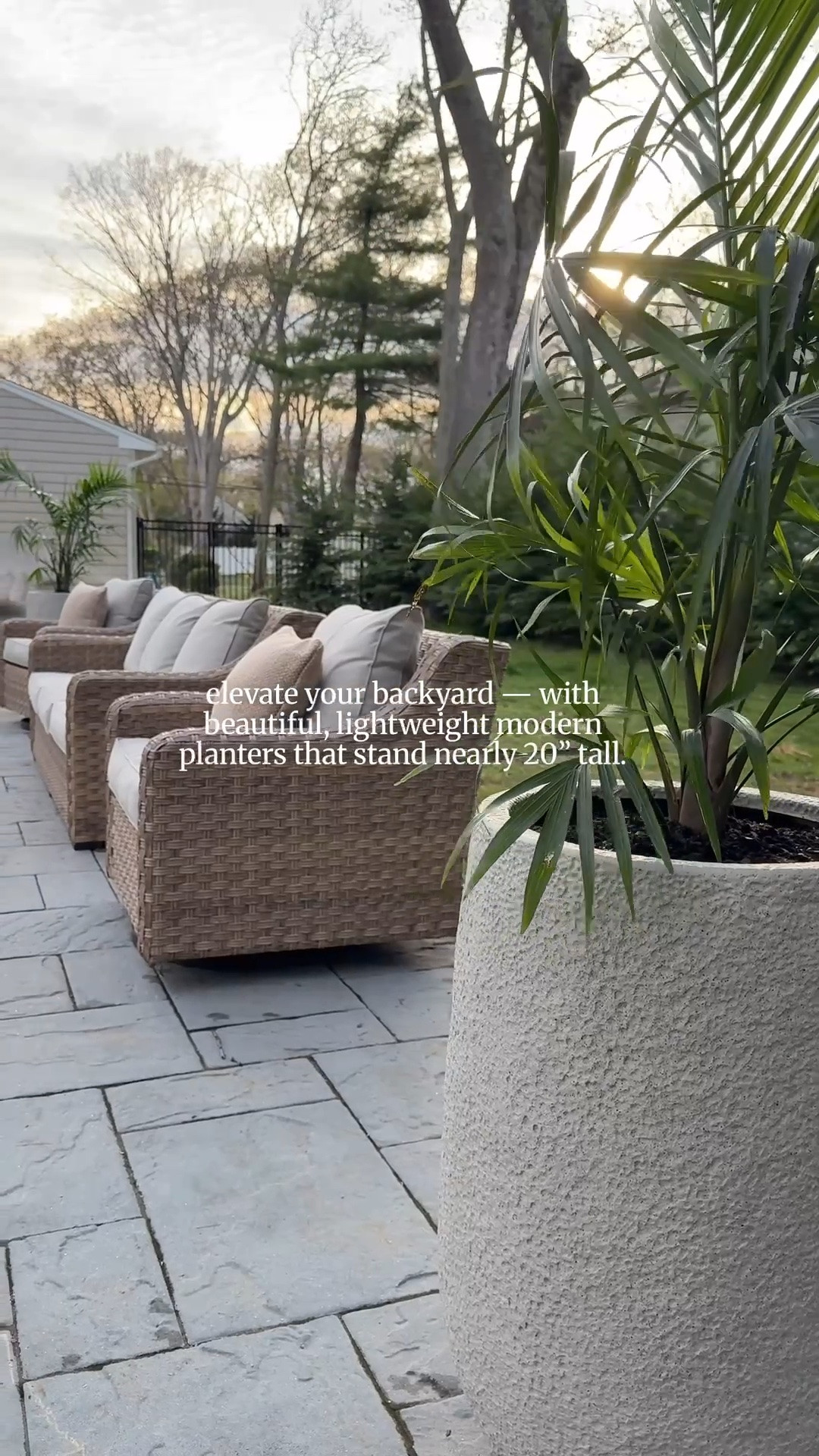 Wowza! I found the most gorgeous, lightweight, modern planters for my patio. 🤍 

These stand at almost 20” tall and are frost resistant. High sellout risk! 

Dimensions:  19.7" L x 19.7" W x 29.5" H
Weight:  17.2 lbs.

Outdoor living | Patio | Gardening

#LTKHome #LTKSaleAlert #LTKSeasonal