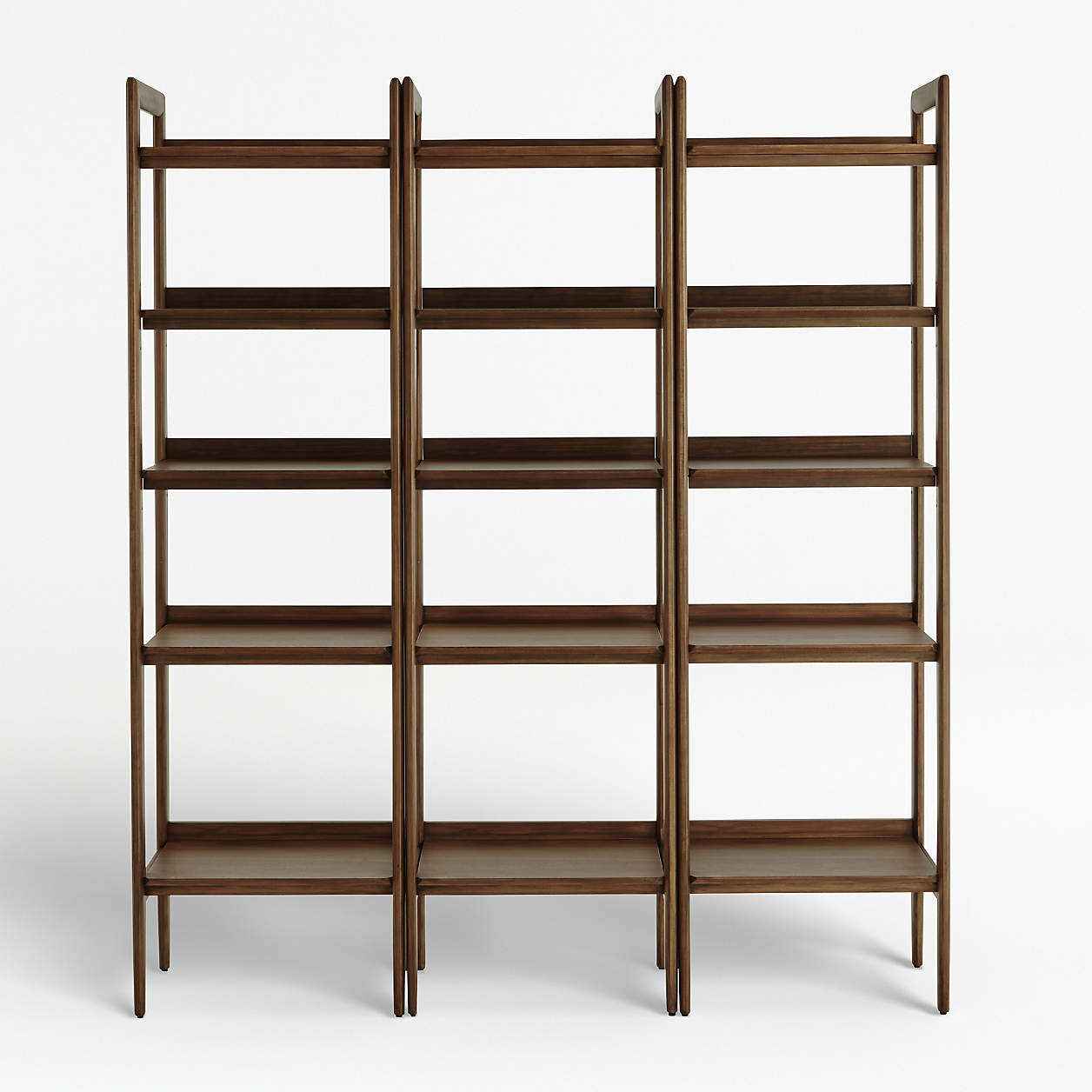 Tate 66" Walnut Bookshelves, Set of 3 + Reviews | Crate & Barrel | Crate & Barrel