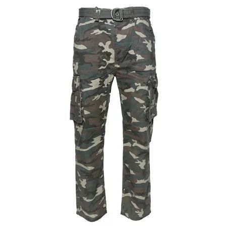 Mens Cargo Camo Pants Multi Pocket Lightweight Army Regular Fit Camo Green 40x30 | Walmart (US)