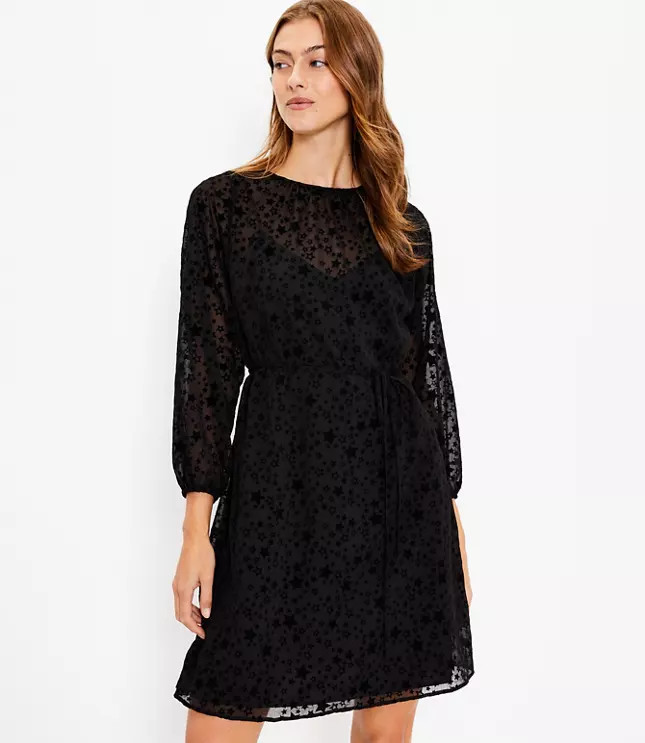 Star Tie Waist Dress | LOFT