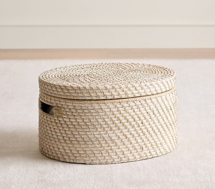 Quinn Oval Lidded Storage | Pottery Barn Kids