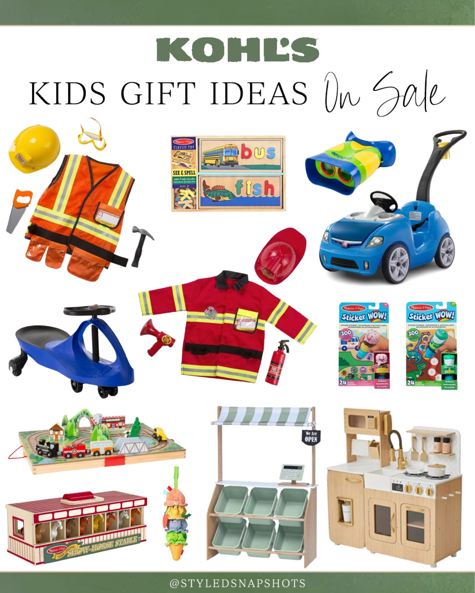 Rounded up a few toys we own included in the Kohl’s sale

*don’t own the kitchen or grocery set, but really cute gift option 

holiday gift guide, kids gift ideas 

#LTKGiftGuide #LTKKids #LTKHoliday
