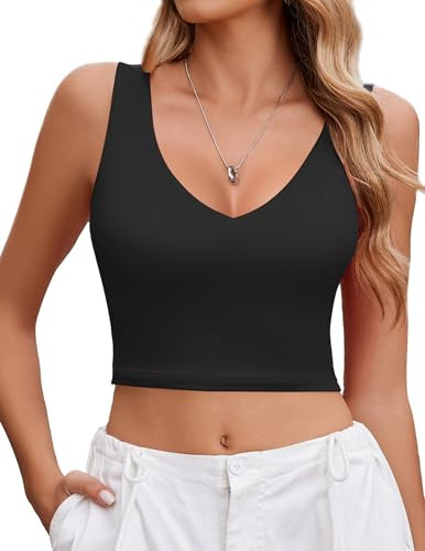 Avidlove Women's Sexy Crop Plunge Tank Tops Deep V Neck Going Out Camisoles Slim Fit 2026 Trendy ... | Amazon (US)