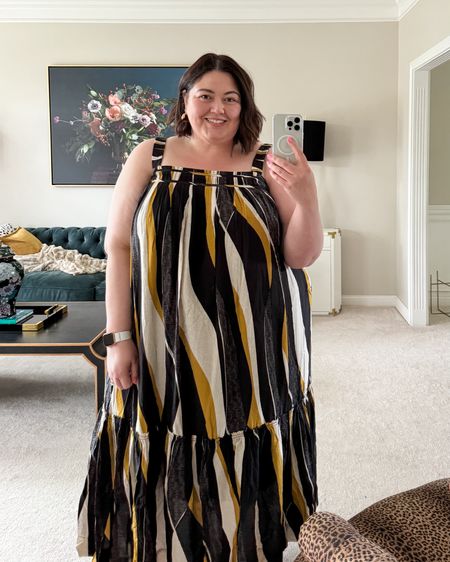 Such a comfortable plus size summer dress. Also available in straight sizes, and in a different print. Wearing 3x  

#LTKOver40 #LTKPlusSize