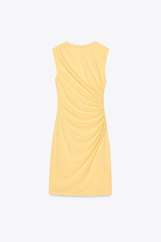 SHORT DRESS WITH RUCHING | Zara US