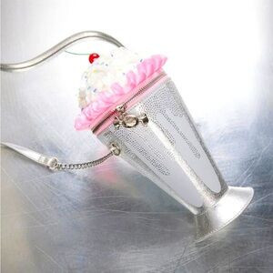🍨 🍒 NWT Betsey Johnson Kitsch Shake It Up Silver Purse (in original plastic) | Poshmark