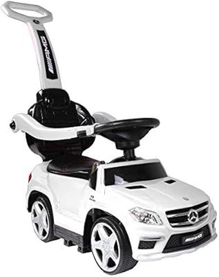 Best Ride-On Cars Baby Toddler 4-in-1 Mercedes Push Car Stroller w/ Led Lights for Ages 1-3, Whit... | Amazon (US)
