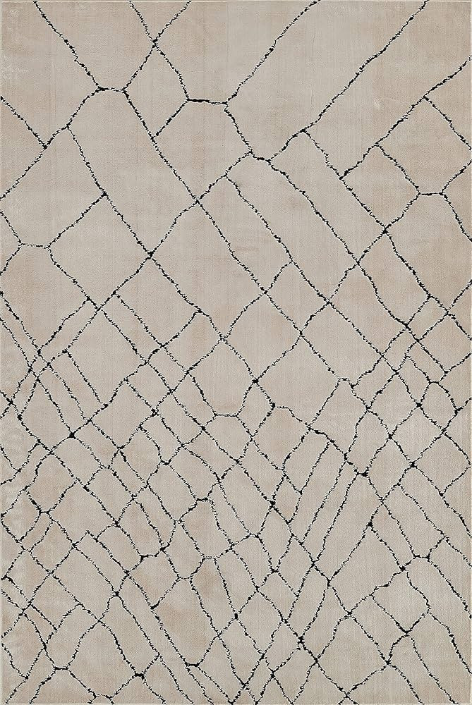 Momeni Noho Polyester Area Rug, Ivory, 9'3" X 12'6" Sized Rug for Living Room, Bedroom, Dining Ro... | Amazon (US)