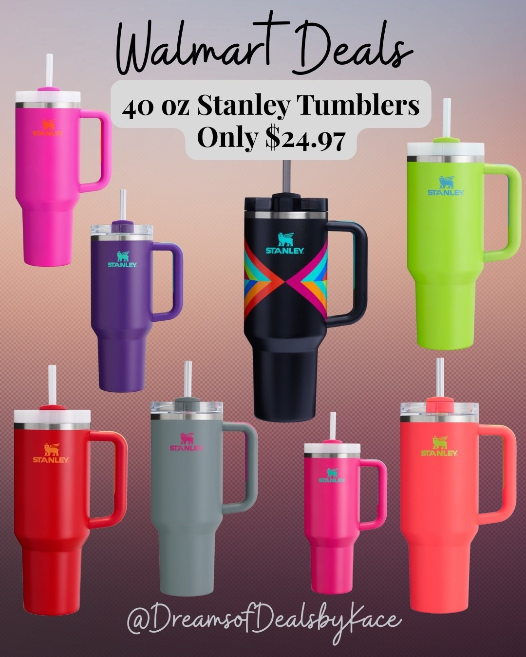 Such a great deal on these super cute 40oz Stanley tumblers! #walmartcreator 

#LTKmomlife #LTKselfcare #LTKSaleAlert