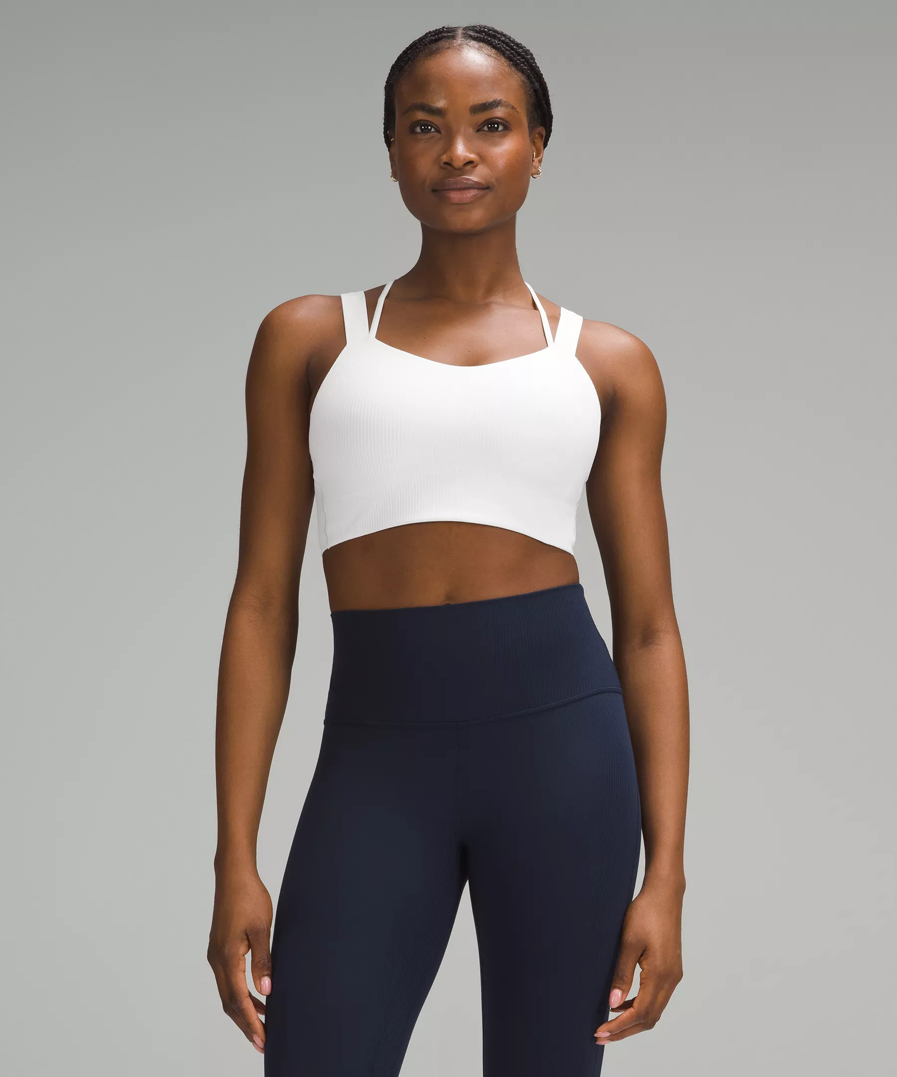 Like a Cloud Ribbed Longline Bra Light Support, D/DD Cup Online Only | Lululemon (US)