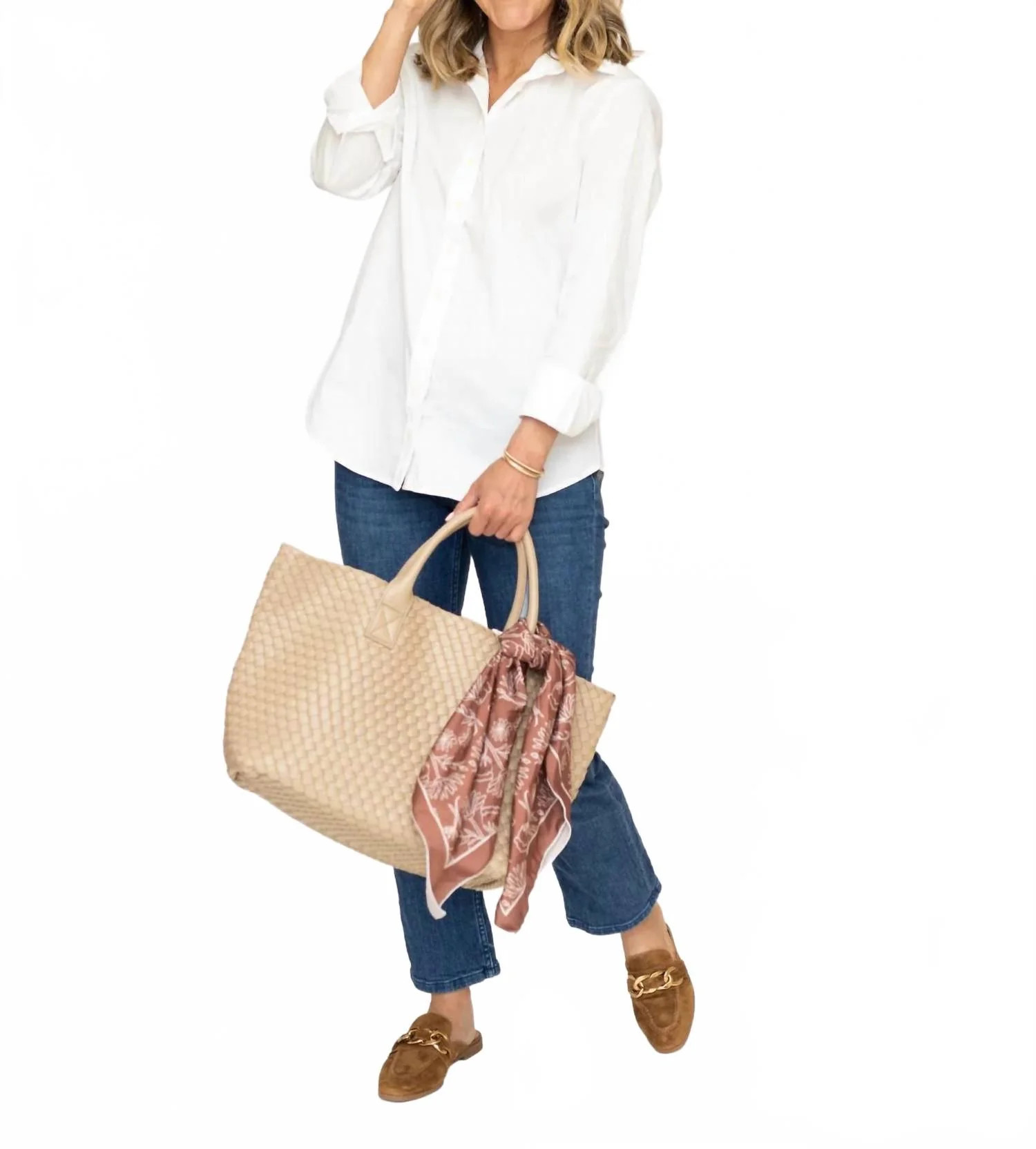 Boyfriend Button-Up Shirt In White | Shop Simon