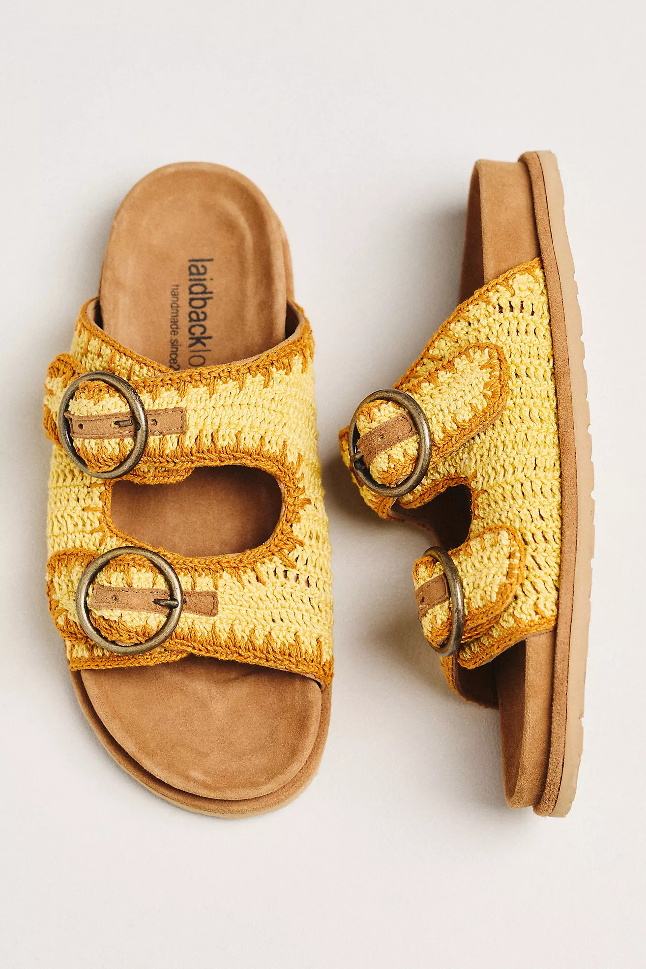 Laidback London Woven Buckle Slide Sandals | Anthropologie (US)