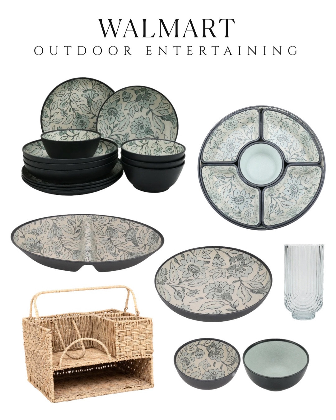 New floral melamine dinnerware and outdoor entertaining essentials from Walmart home ✨ 

#LTKfindsunder50 #LTKsalealert #LTKhome