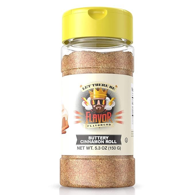 5oz. FlavorGod Buttery Cinnamon Roll Seasoning | Gluten Free, Low Sodium, Paleo, Vegan, No MSG | Amazon (US)