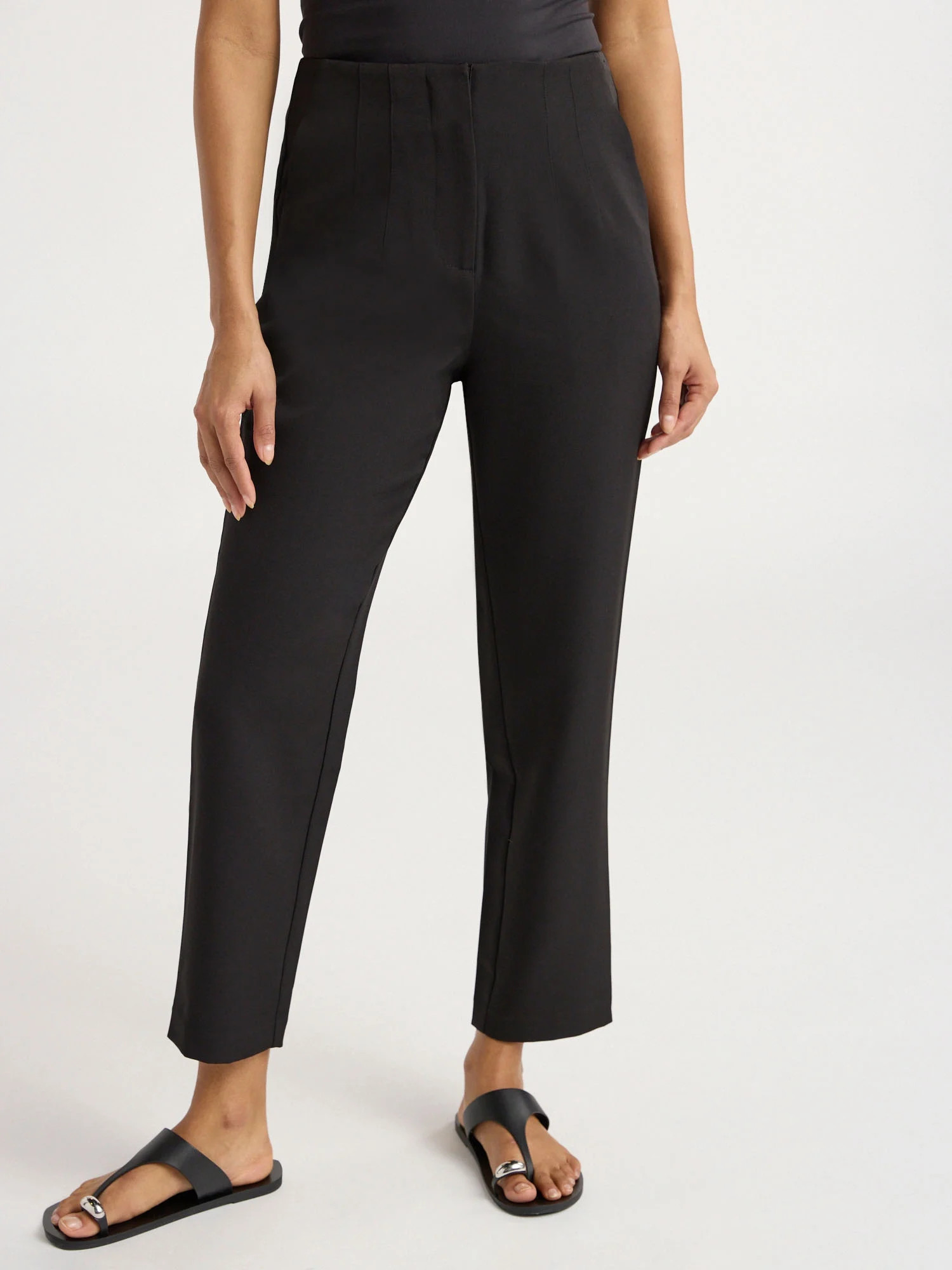 Scoop Women's and Women’s Plus High Rise Slim Straight Trouser Pants, Sizes 0-18 - Walmart.com | Walmart (US)