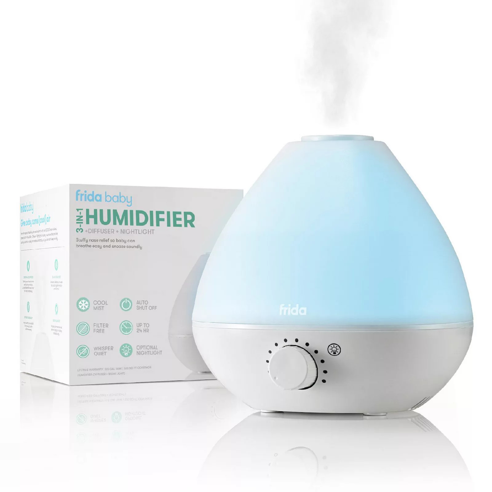 Frida Baby 3-in-1 Humidifier with Diffuser & Nightlight, White | Kohl's