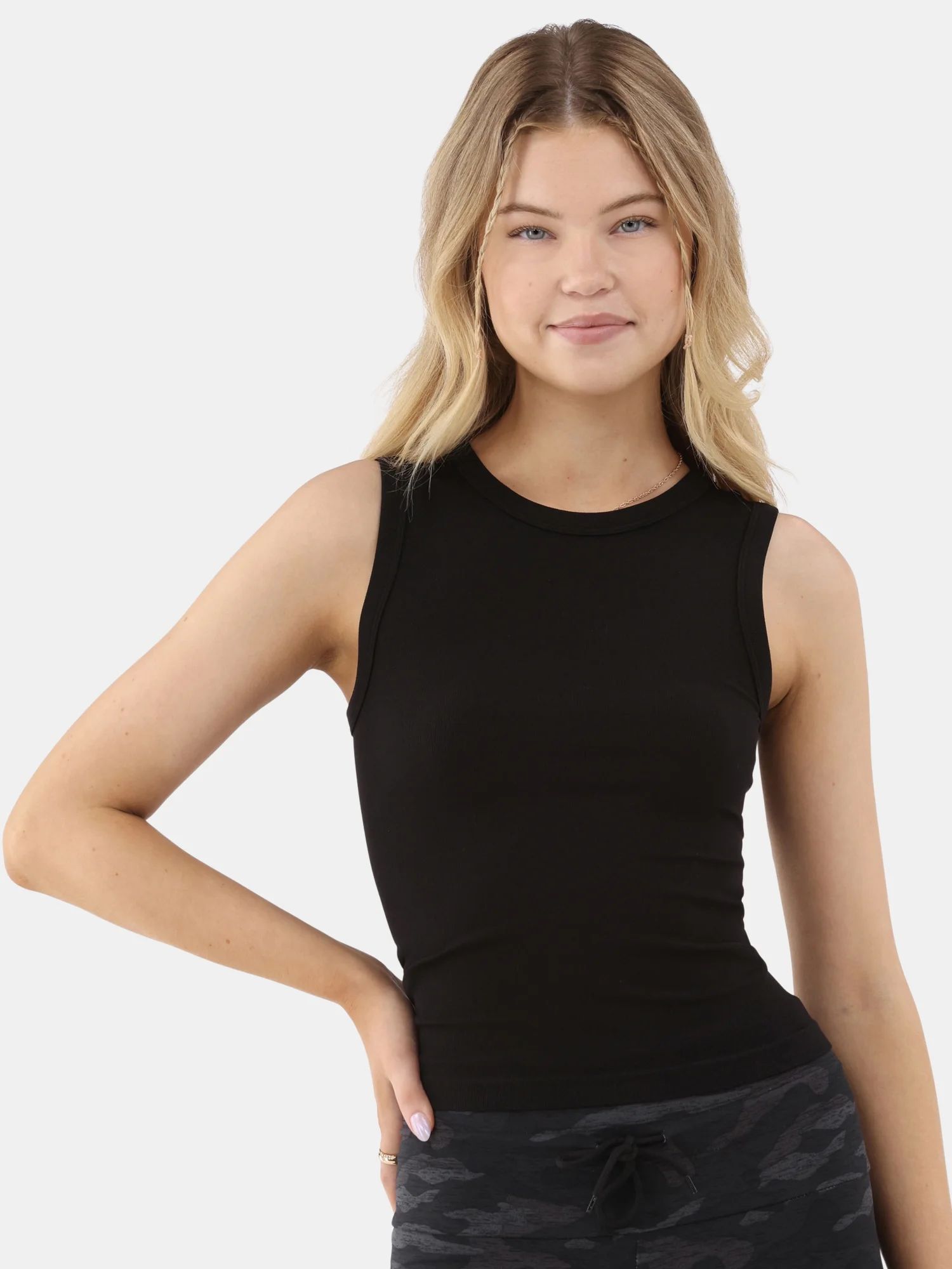 No Boundaries High Neck Seamless Tank Top, Women's | Walmart (US)