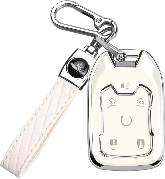 MILD EAST for GMC Key Fob Cover with Keychain, Soft TPU Full Protection Key Shell Key Case for 20... | Amazon (US)