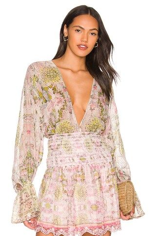 HEMANT AND NANDITA Maya Bodysuit in Pink & Lime from Revolve.com | Revolve Clothing (Global)
