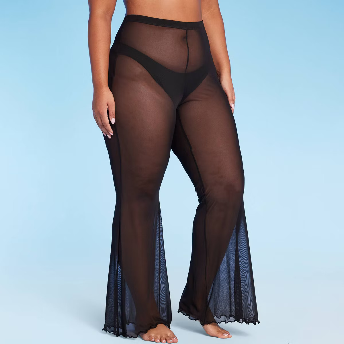 Women's Mesh High Waist Flare Cover Up Pants - Wild Fable™ | Target