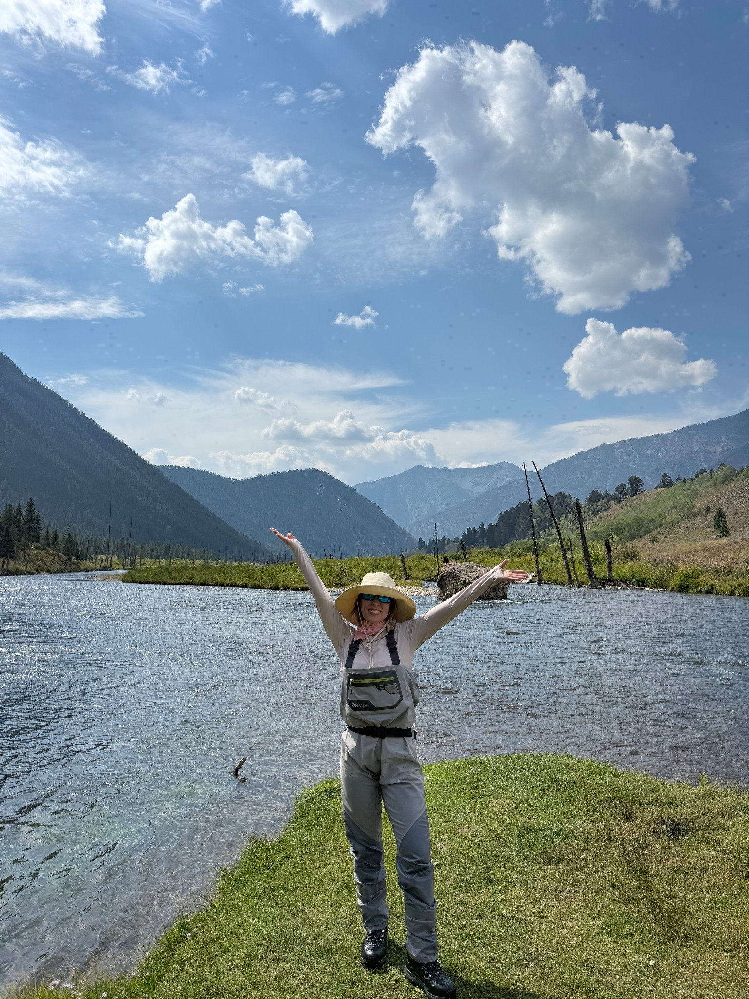 Fly fishing but make it cute-ish? #sunprotection #spf #montana #bigsky #fishing 

#LTKActive #LTKTravel #LTKSeasonal