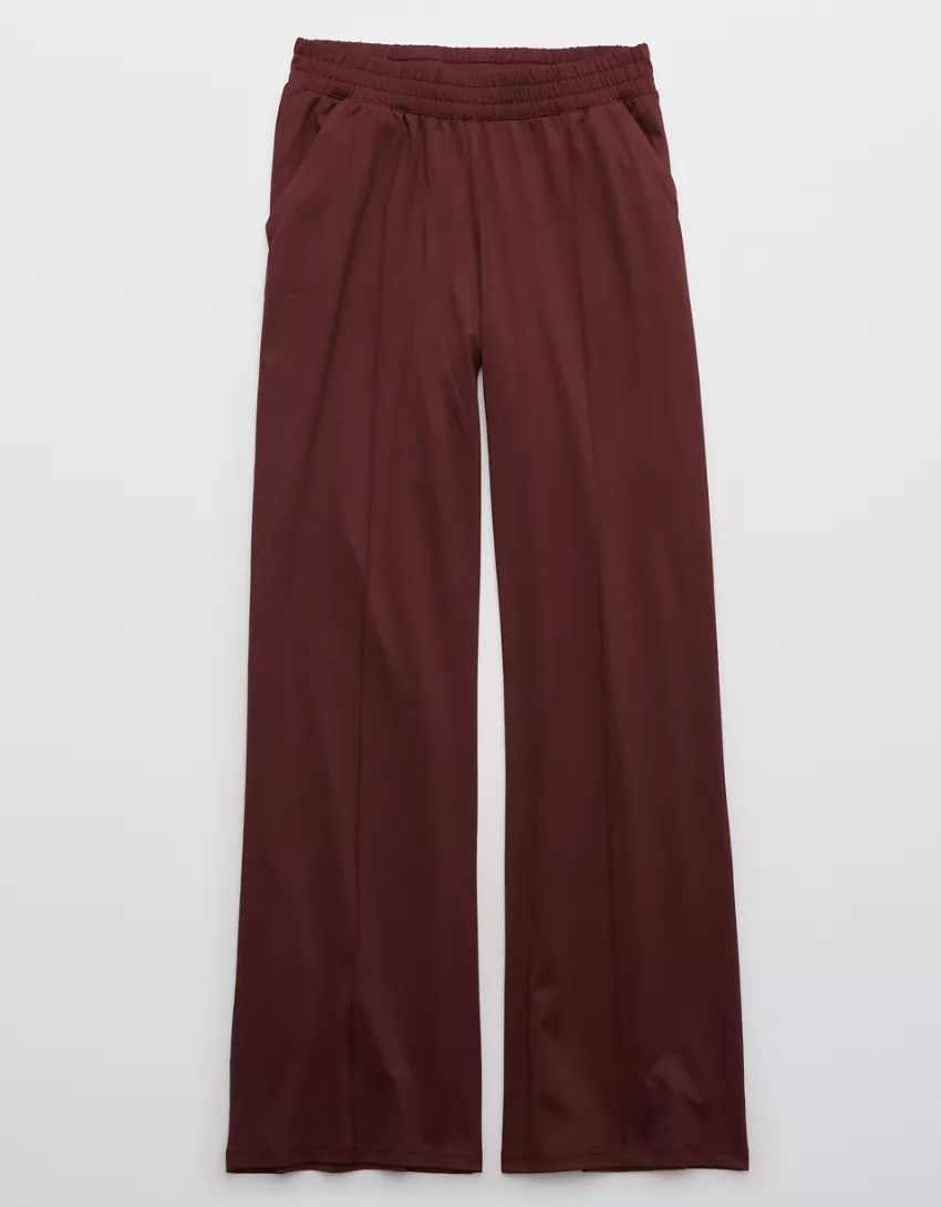 OFFLINE By Aerie Tricot On-The-Go Wide Leg Pant | Aerie