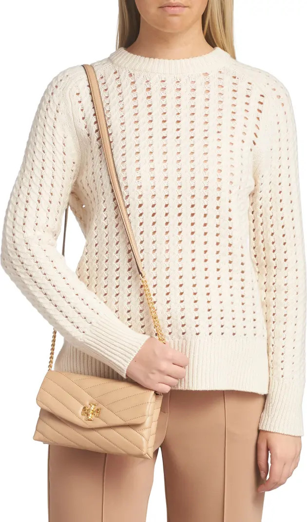 Kira Chevron Quilted Leather Wallet on a Chain | Nordstrom