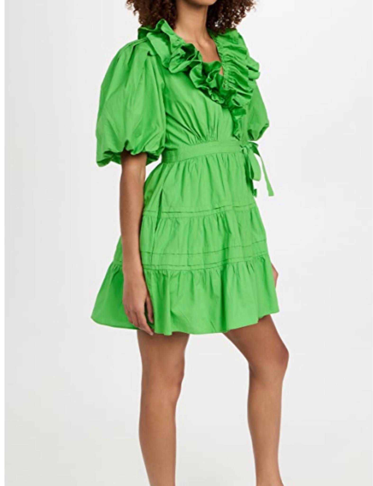 #remydress #lovethelabel #springdress #puffsleevedress #tuffles #ruffledress #flattering #partysress #club #tiereddress 

#LTKcurves #LTKFind #LTKstyletip