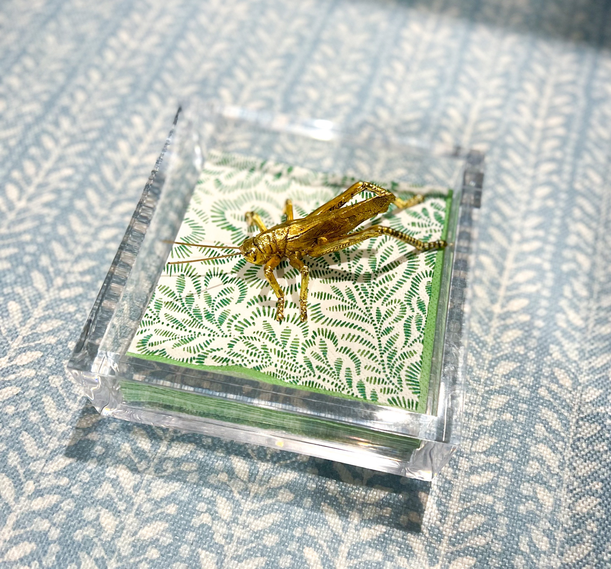 Easy Hostess Gift or just a Happy for someone you love! 

I gave my sip and see hostesses this acrylic cocktail napkin holder with a pack of napkins. So easy and everyone loved it! 

The gold grasshopper is meant to bring good luck to a home! Bring all the good luck! 

#hostessgift
#giftguide
#acrylic

💙💙

#LTKFind