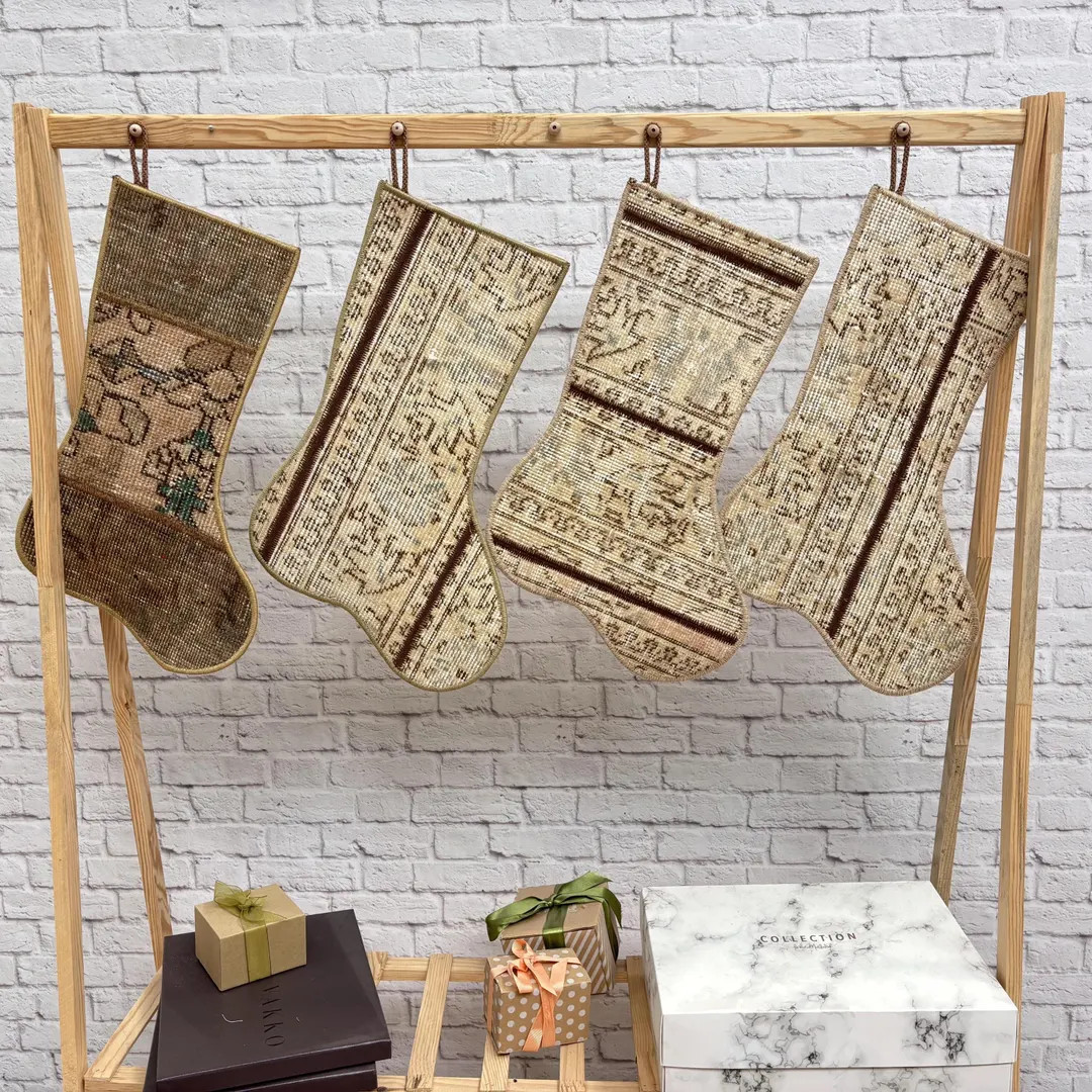 Christmas Stocking, Handmade Stocking, Turkish Rug Stocking, Vintage Stocking, Xmas Stocking, Kil... | Etsy (US)