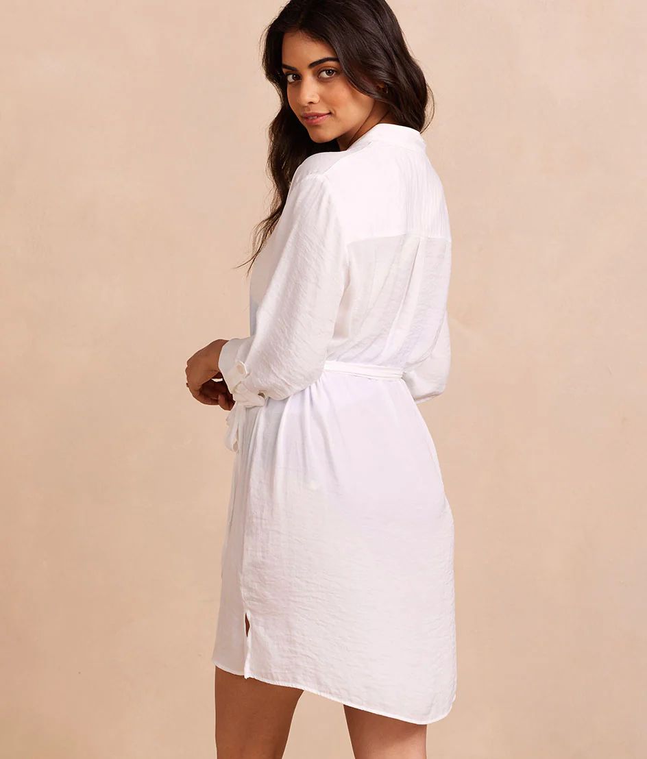 The Silky Luxe Short Effortless Shirtdress Cover-Up 
            | 
              
              ... | SummerSalt