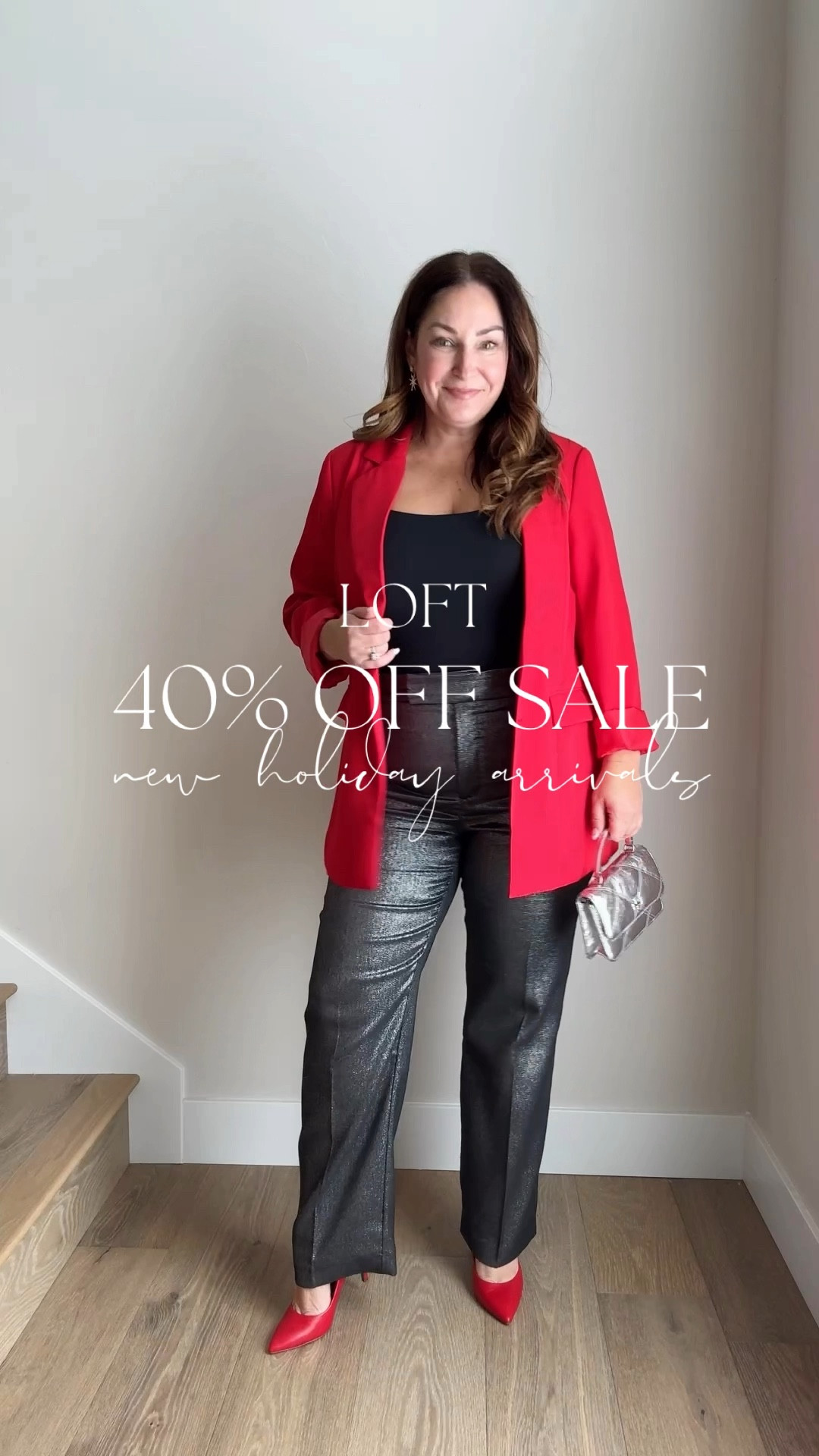 Loft holiday sale 
•blazer, L // Bodysuit size up, XL // Pants size up if in between, 14 
•Sweater tts, L // Jeans, size up if in between, 14/32R

Midsize holiday outfit, Christmas, workwear outfit, fall outfit, holiday party, midsize fashion, sparkle jeans, blazer look

#LTKSaleAlert #LTKHoliday #LTKSeasonal